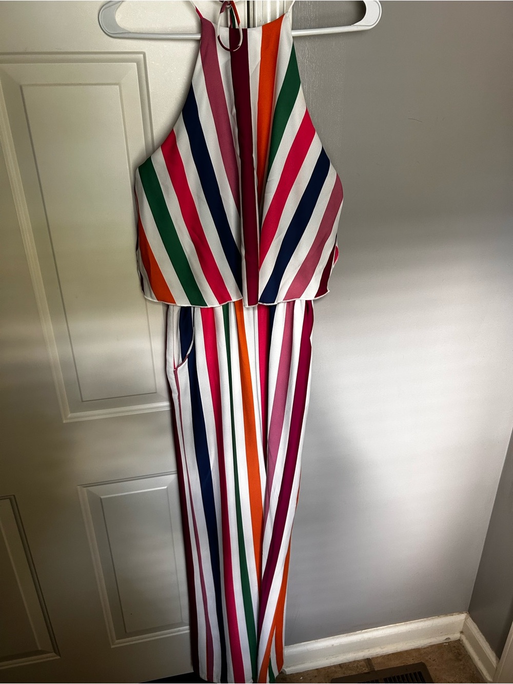 Tyche Multicolor Striped Strapless Jumpsuit